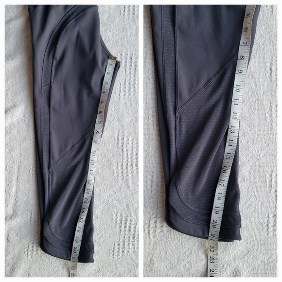 Lululemon Revitalize Athletic Activewear Sport Mesh Legging Crop (21") Blue Tied - Picture 11 of 11